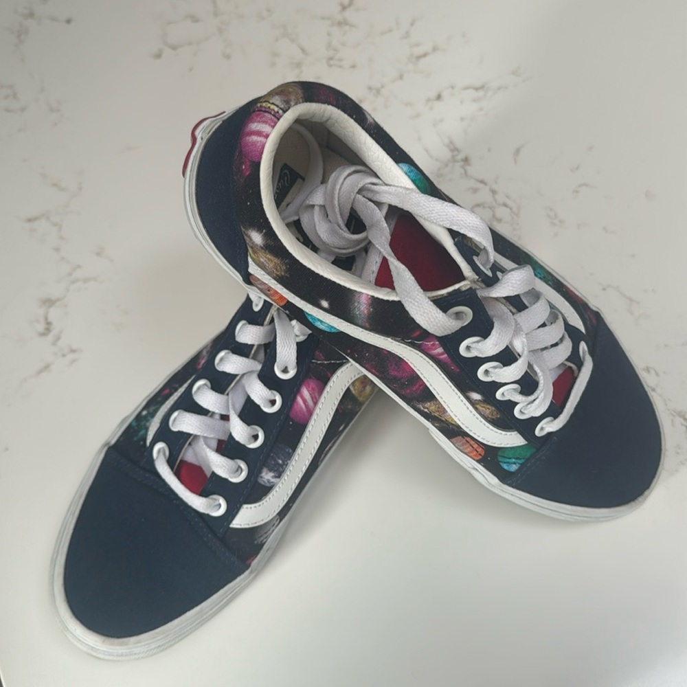 Vans custom designed with galaxy fabric. Mens 6/Womens 7.5